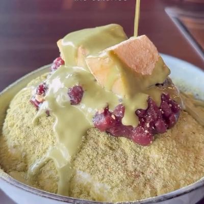 @bobjo_82 게시물: Matcha lovers, this one’s for you 🍵 Fluffy matcha bingsu + chewy injeolmi + swee (2026.09.11)