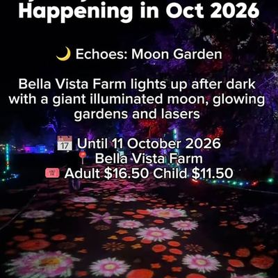 @ellyslifeinsydney 게시물: ❗️SAVETHIS❗️October 2026 - 🌙 Echoes: Moon Garden 📅 Until 11 October 2026 📍 Bella (2026.09.27)