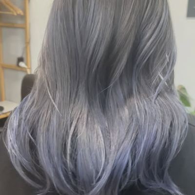 @h.k_hairdresser_pty 게시물: #indigoblue #balayage #漸變 #畫染 #灰藍 (2024.06.19)
