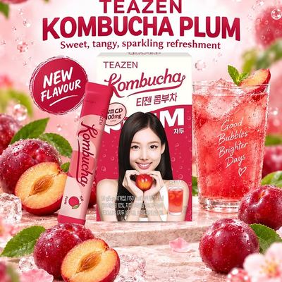 @hanaromart_au 게시물: ✨ NEW FLAVOUR ALERT — TEAZEN KOMBUCHA PLUM! ✨🍑 Sweet, tangy and refreshingly spa (2026.09.21)