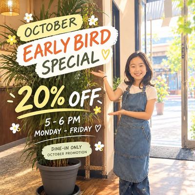 @ongrill_perth 게시물: October Early Bird Special 🌼 Enjoy 20% OFF when you order between 5–6PM, Monday  (2026.09.30)