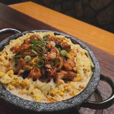 @palsaiknamooperth 게시물: New menu coming soon Corn Cheese Dakgalbi(spicy chicken) Serve on a hot plate 🥩B (2024.10.04)