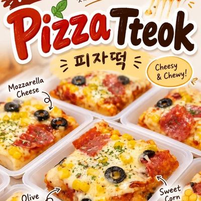 @siroo_ricecakecafe 게시물: 🍕✨ 시드니에 피자떡이 떴어요! 🇦🇺 쫄깃쫄깃 우리 쌀떡과 고소하고 맛있는 피자의 만남! 💛 한입 먹으면 자꾸 생각나는 특별한 맛! 새로운 퓨전 (2026.09.30)