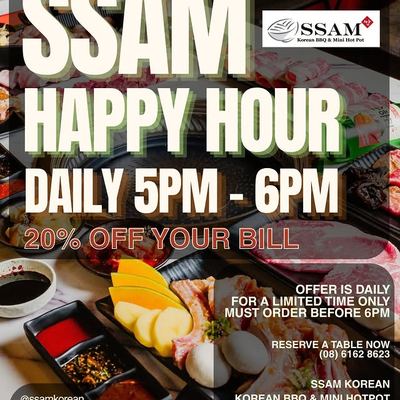 @ssam.korean 게시물: 🥩 20% OFF KOREAN BBQ? EVERYDAY! Yes, you read that right! Enjoy 20% OFF your bil (2026.09.28)