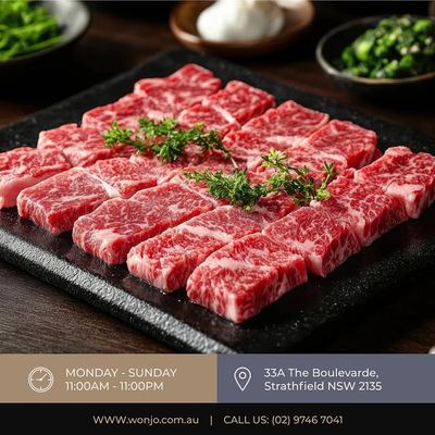 @wonjokoreanbbq 게시물: Sizzle your own premium meats right at the table, enjoy endless side dishes, and (2025.11.01)